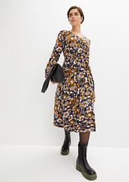 Robe en jersey avec décolleté en V et lien à nouer, bpc bonprix collection