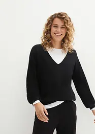 Pull oversize avec décolleté en V plongeant, bpc bonprix collection