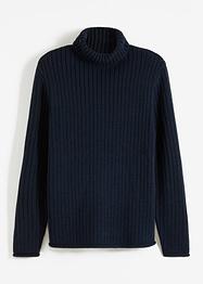 Pull col roulé en maille côtelée, bpc bonprix collection
