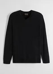 Pull en laine avec teneur en Good Cashmere Standard®, col V, bonprix