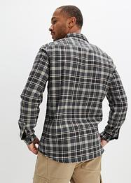 Chemise manches longues en flanelle, Slim Fit, bpc selection