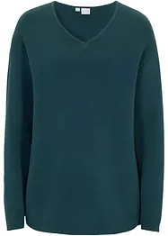 Pull col V en maille milano Essential, bonprix