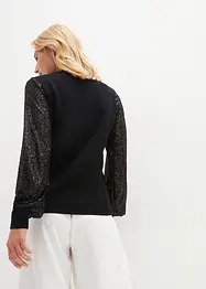 Pull avec manches à sequins, bonprix