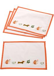 Lot de 4 sets de table en coton avec imprimé, bpc living bonprix collection
