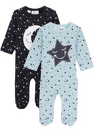 Lot de 2 grenouillères bébé, bpc bonprix collection