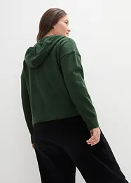 Pull en maille à col V et capuche, bonprix