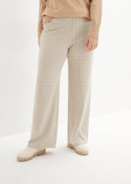 Pantalon extensible à motif pied-de-poule, Wide leg, bpc bonprix collection