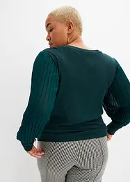 Pull avec manches plissées, bonprix