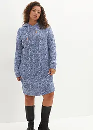 Robe en maille à capuche avec torsades, bonprix