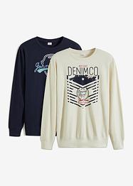 Lot de 2 sweat-shirts coupe confort, John Baner JEANSWEAR