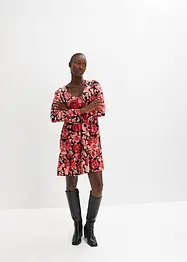 Robe en velours à imprimé floral, bonprix