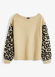 Pull à motif léopard, bonprix