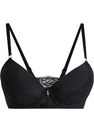 Soutien-gorge à coques et armatures avec mesh brillant avec polyamide recyclé, BODYFLIRT