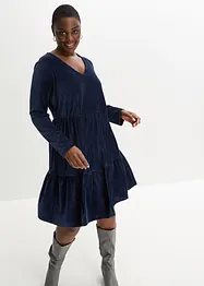 Robe en velours côtelé à manches longues, bonprix