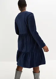 Robe en velours côtelé à volants, bonprix