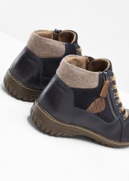 Boots à lacets en cuir, largeur confortable, bpc selection