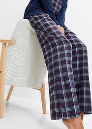 Pyjama avec application et pantalon tissé en flanelle, bpc bonprix collection