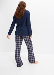 Pyjama avec application et pantalon tissé en flanelle, bpc bonprix collection