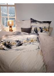 Parure de lit réversible avec paysage en hiver, bpc living bonprix collection