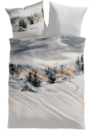 Parure de lit réversible avec paysage en hiver, bpc living bonprix collection