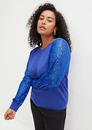 Pull avec manches à sequins, bonprix