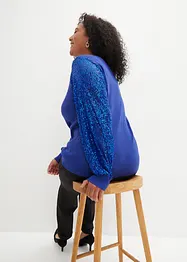 Pull avec manches à sequins, bonprix