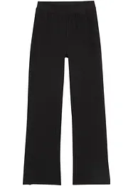 Pantalon évasée en coton extensible avec fentes sur les côtés, bonprix