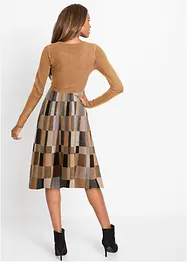 Robe évasée en maille à motif jacquard, bonprix
