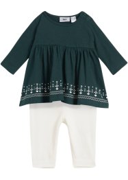 Robe manches longues + legging bébé en coton (Ens. 2 pces.), bpc bonprix collection