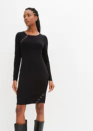 Robe jersey à œillets, bonprix