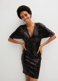 Robe à sequins et décolleté plongeant, bonprix