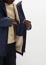 Veste de pluie avec doublure peluche en matière imperméable, bonprix