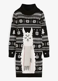 Robe de Noël en maille avec motif animal, bonprix