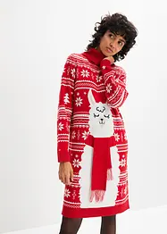 Robe de Noël en maille avec motif animal, bonprix