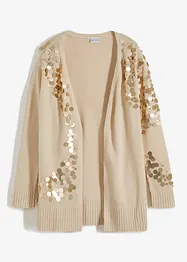 Gilet en maille avec sequins, bonprix