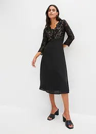 Robe en voile et dentelle, bonprix