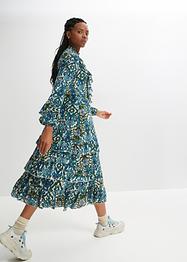 Robe longue à volants en viscose, RAINBOW