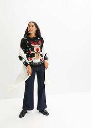 Pull motif Noël avec encolure ronde, bpc bonprix collection