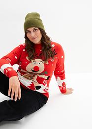 Pull motif Noël avec encolure ronde, bpc bonprix collection