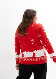 Pull motif Noël avec encolure ronde, bpc bonprix collection
