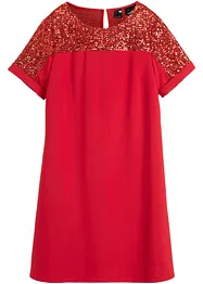 Robe courte avec empiècement à sequins, bonprix