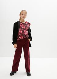 T-shirt manches longues fille avec volants, bpc bonprix collection