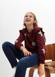 Sweat-shirt fille à volants, bpc bonprix collection