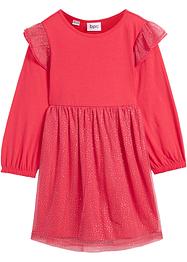 Robe en jersey fille avec manches longues et tulle, bpc bonprix collection