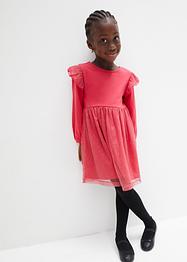 Robe en jersey fille avec manches longues et tulle, bpc bonprix collection