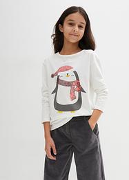 T-shirt manches longues fille avec paillettes, bpc bonprix collection