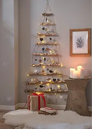 Sapin de Noël à LED avec décorations, bonprix