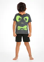Pyjashort 100% coton (ens. 2 pces) à imprimé phosphorescent, bonprix