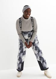 Pantalon thermique fonctionnel de ski, avec bretelles amovibles, imperméable, coupe droite, bpc bonprix collection