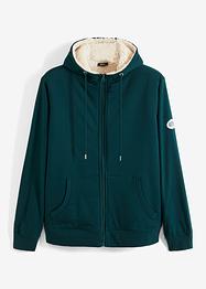 Gilet sweat thermo à capuche avec doublure peluche, bpc bonprix collection